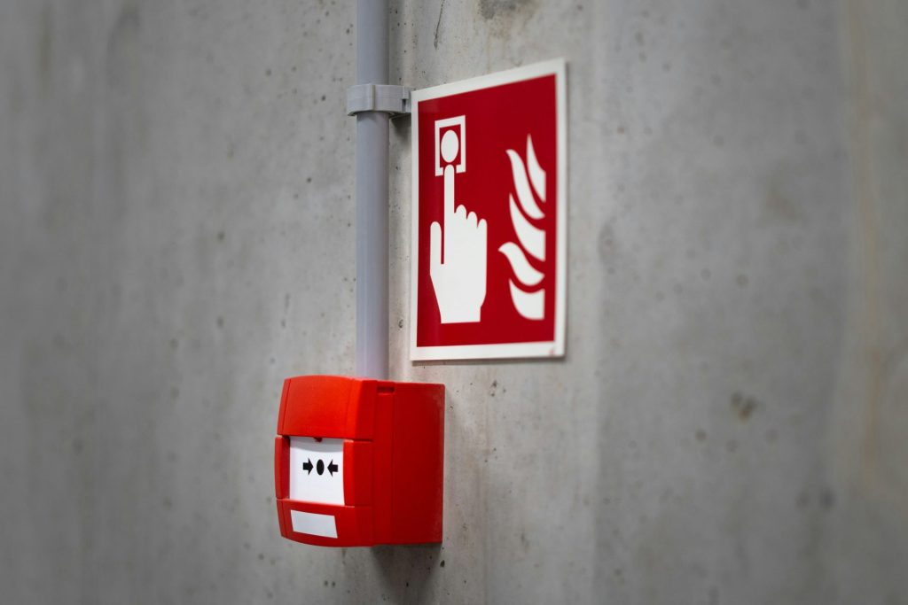 Fire alarm system, ready to be triggered.